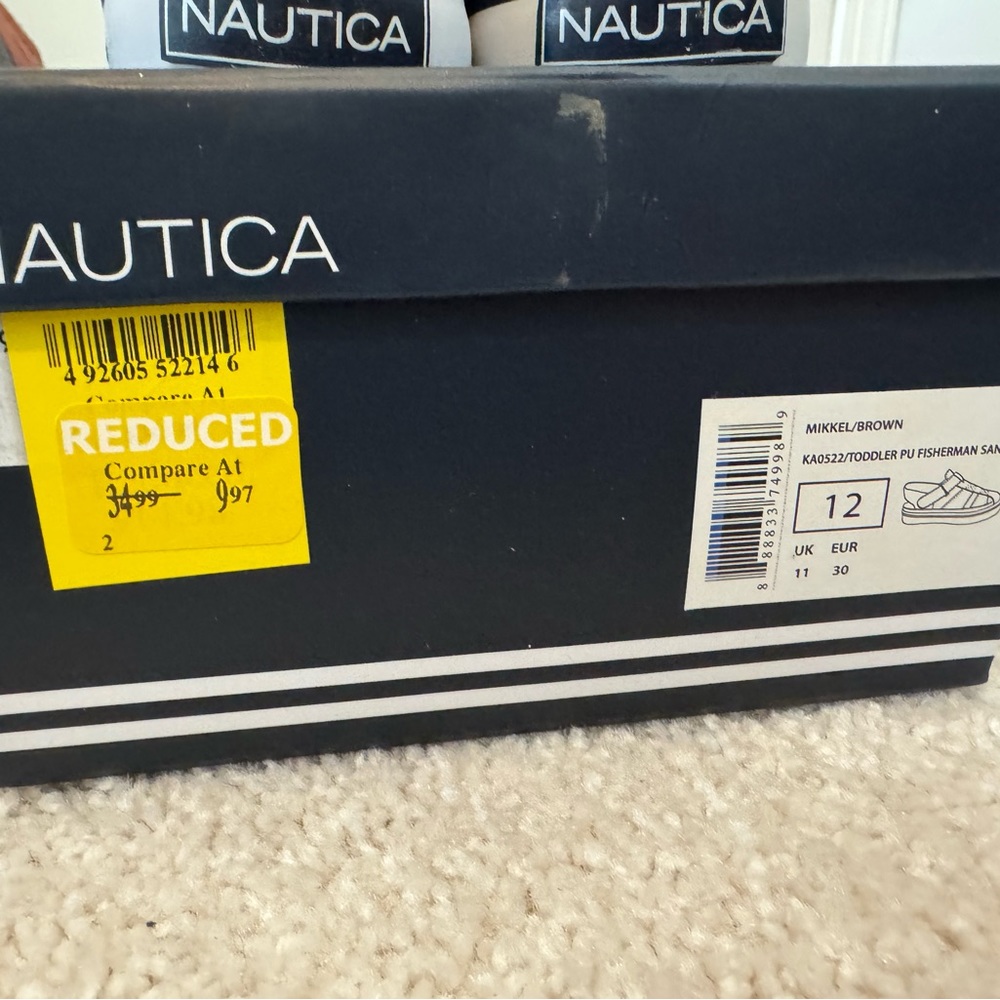 Youth Nautical sandals, size 12 NWT